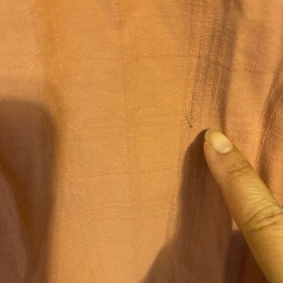 Calypso Joe WashableSilk Men XL ButtonUp Hawaiian Shirt Short Sleeve Rust Orange - Picture 7 of 7